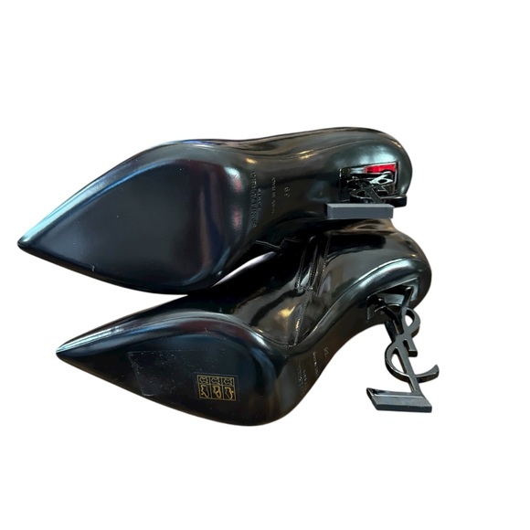 Saint Laurent Opyum 110 Patent Leather YSL Stiletto Heel  Boots NEW EU 39 US 9 - Picture 8 of 11